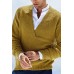 Men's Solid Color Slim Fit Long Sleeve V-Neck Knit Sweater