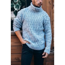 2021 Sweater High Collar Needle Men's Sweater