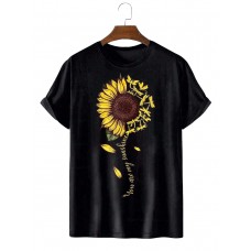 Men's Dragonfly Sunflower Short Sleeve T-Shirt